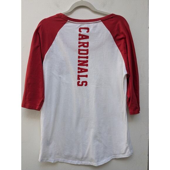 New Era Shirt St Louis Cardinals 3/4 Sleeve Red White Athleisure Sporty Sz XL - Picture 12 of 12